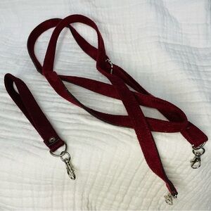Set Suede Burgundy Replacement Crossbody & Wristlet Straps